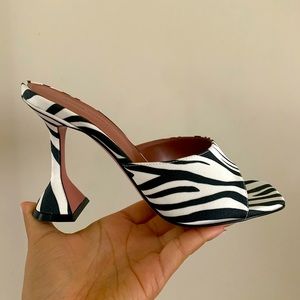Amina Muaddi SS21 Zebra Lupita Mule
